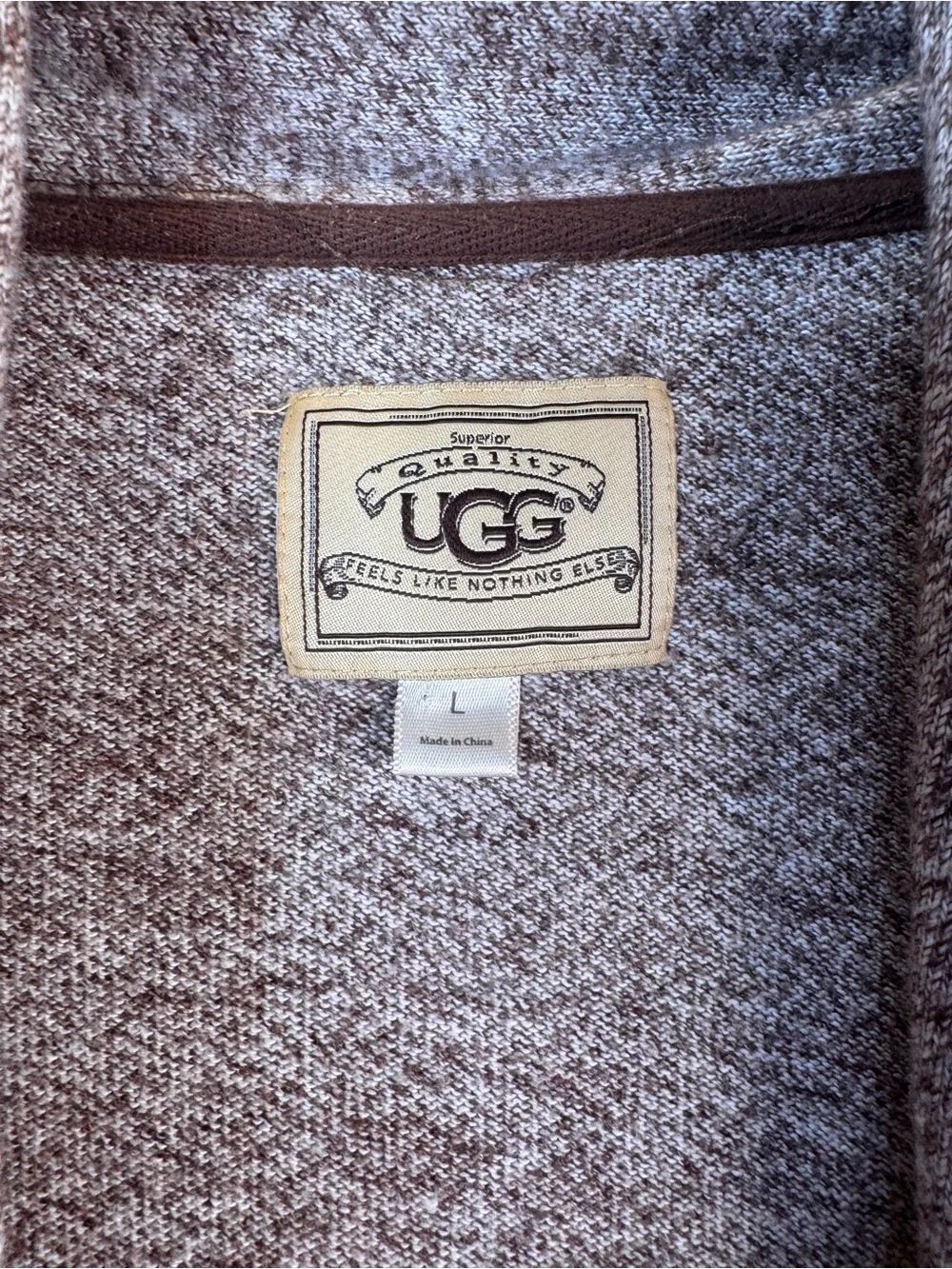 UGG Australia Brown Marled Waterfall Cardigan Size L